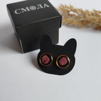 Сережки-гвіздочки ручної роботи "Гортензя" 5