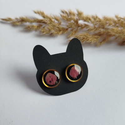 Сережки-гвіздочки ручної роботи "Гортензя" 5 Сережки-гвіздочки ручної роботи "Гортензя" 5