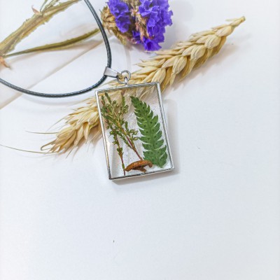 Кулон з грибочком #2 (прямокутник)