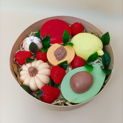 Подарунковий набір мила ручної роботи "Фруктовий з гарбузиком" Подарунковий набір мила ручної роботи "Фруктовий з гарбузиком"