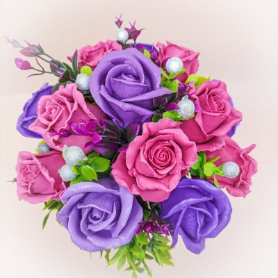 Композиція з мила ручної роботи Троянди в кружці