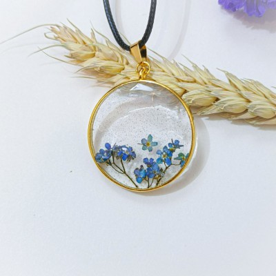 Кулон Круг з незабудками