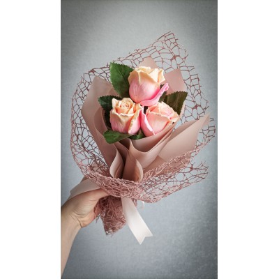 Букет троянд з мила ручної роботи (висота 40 см)