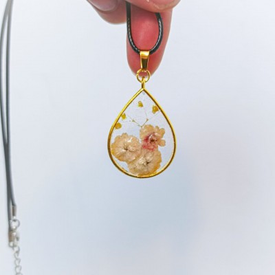 Кулон Крапля з сухоцвітом V3