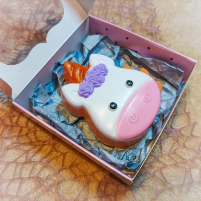 Мило ручної роботи «Єдиноріг» в коробочці 10х10х3см