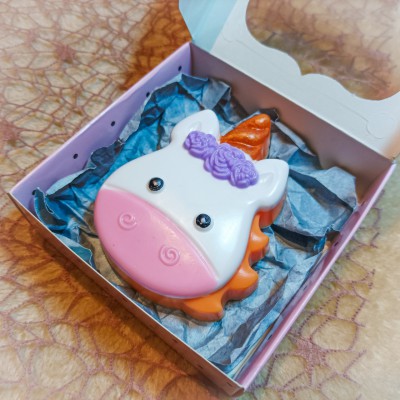 Мило ручної роботи «Єдиноріг» в коробочці 10х10х3см