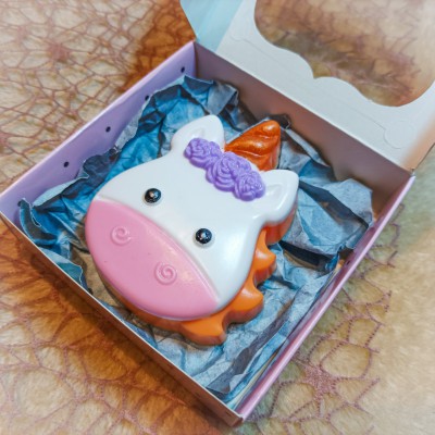 Мило ручної роботи «Єдиноріг» в коробочці 10х10х3см