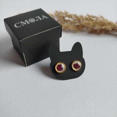 Сережки-гвіздочки ручної роботи "Гортензія" 4 Сережки-гвіздочки ручної роботи "Гортензія" 4