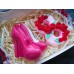 Подарунковий набір мила ручної роботи "З 8 березня" Троянди з туфельками