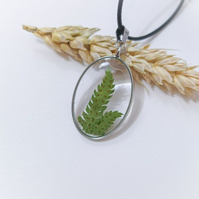 Кулон Овал з папороттю