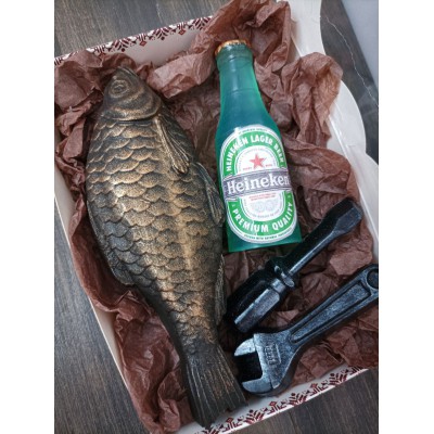 Подарунковий набір мила ручної роботи "Таранька, пиво, інструменти" Подарунковий набір мила ручної роботи "Таранька, пиво, інструменти"