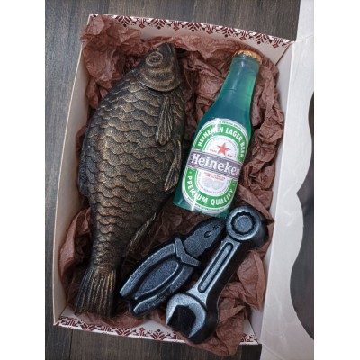 Подарунковий набір мила ручної роботи "Таранька, пиво, інструменти" Подарунковий набір мила ручної роботи "Таранька, пиво, інструменти"