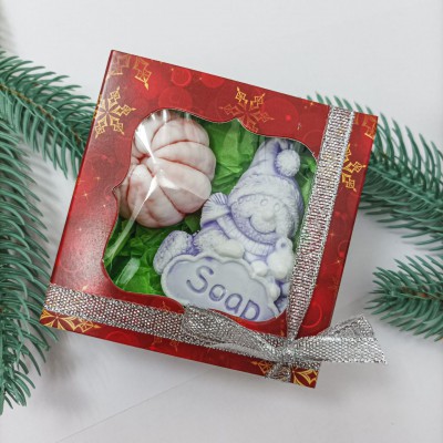 Мило ручної роботи "Сніговик з мандаринкою"