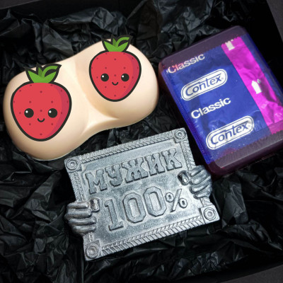 Подарунковий набір мила ручної роботи чоловічий 100% V1