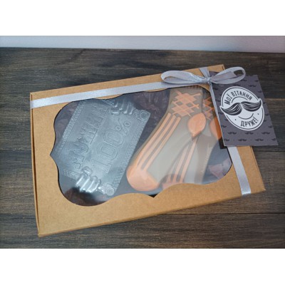 Подарунковий набір мила ручної роботи "100% мужик" Подарунковий набір мила ручної роботи "100% мужик"