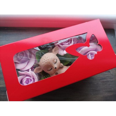 Подарунковий набір мила ручної роботи "Оленятко в трояндах"