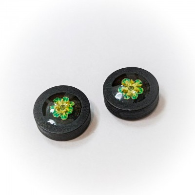 Дерев'яні сережки-гвіздочки з сухоцвітами V3 Дерев'яні сережки-гвіздочки з сухоцвітами V3