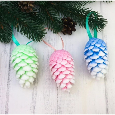 Мило ручної роботи "Шишка" (можна вішати на ялинку)