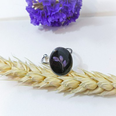 Кільце з сухоцвітами овальне darkness Кільце з сухоцвітами овальне darkness