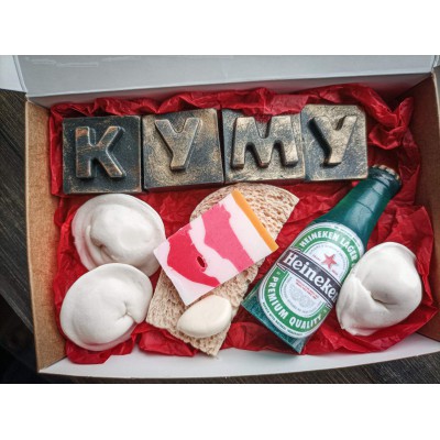 Подарунковий набір мила ручної роботи Куму Подарунковий набір мила ручної роботи Куму