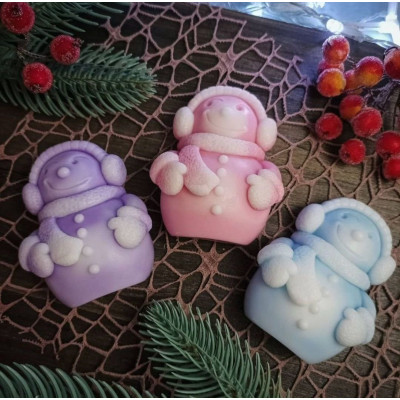 Мило ручної роботи "Сніговик" 2
