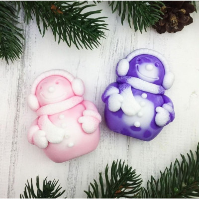 Мило ручної роботи "Сніговик" 2