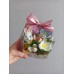 Подарунковий бокс мила ручної роботи зайчик в квітах V2