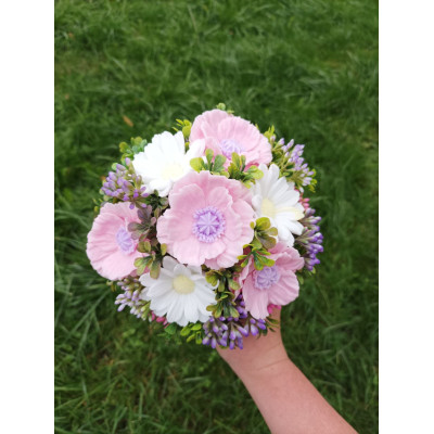 Букет з мила ручної роботи "Маковий"