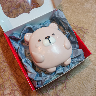 Мило ручної роботи «Ведмедик» в коробочці 10х10х3см