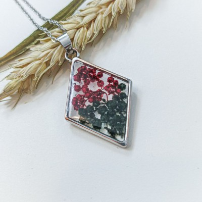 Кулон Ромб червоно-чорний